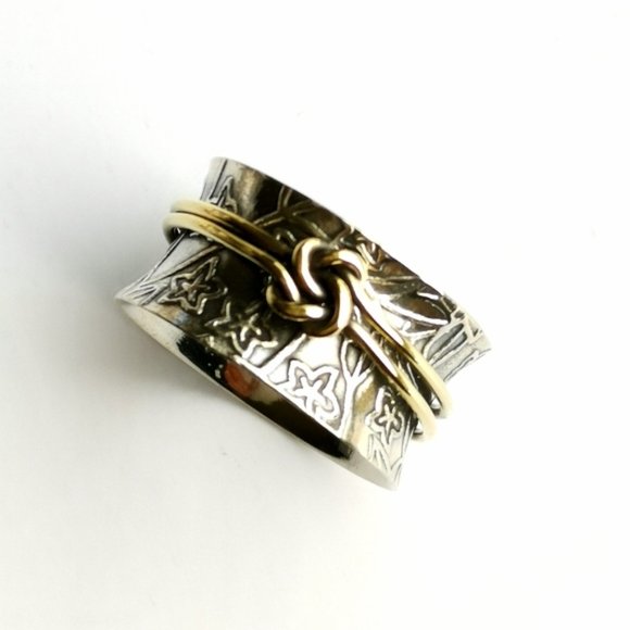 NWT, Sterling Silver meditation spinning spinner ring - Picture 3 of 7